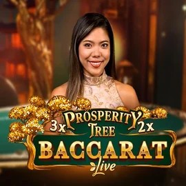 Official Live Casino logo: Prosperity Tree Baccarat by Evolution at Tenex Casino