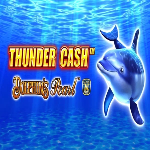 Thunder Cash Dolphins Pearl slot logo by Novomatic at Tenex Casino